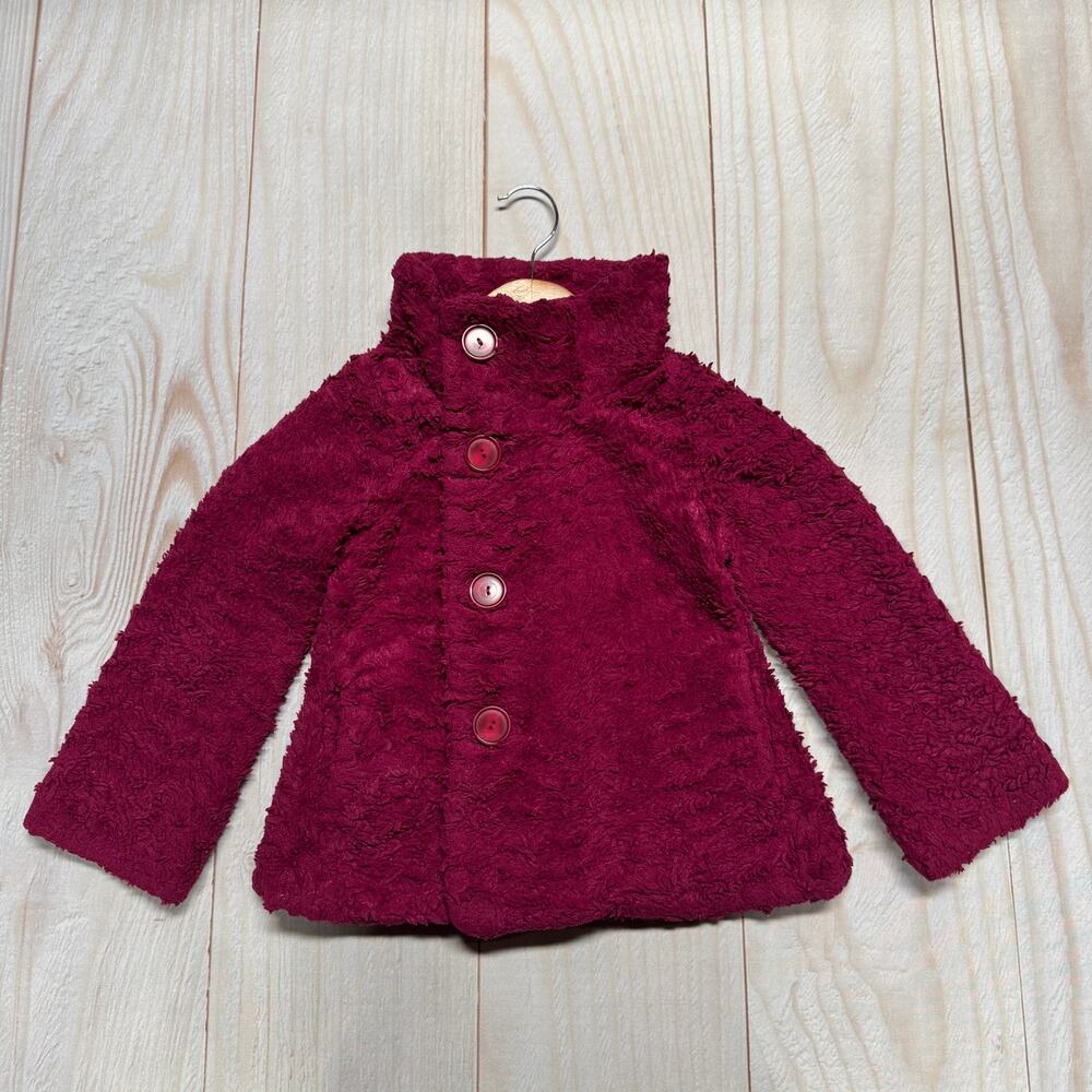 Patagonia Kids Girls Pelage Size XS 5-6 Faux Fur Fleece Jacket Magenta